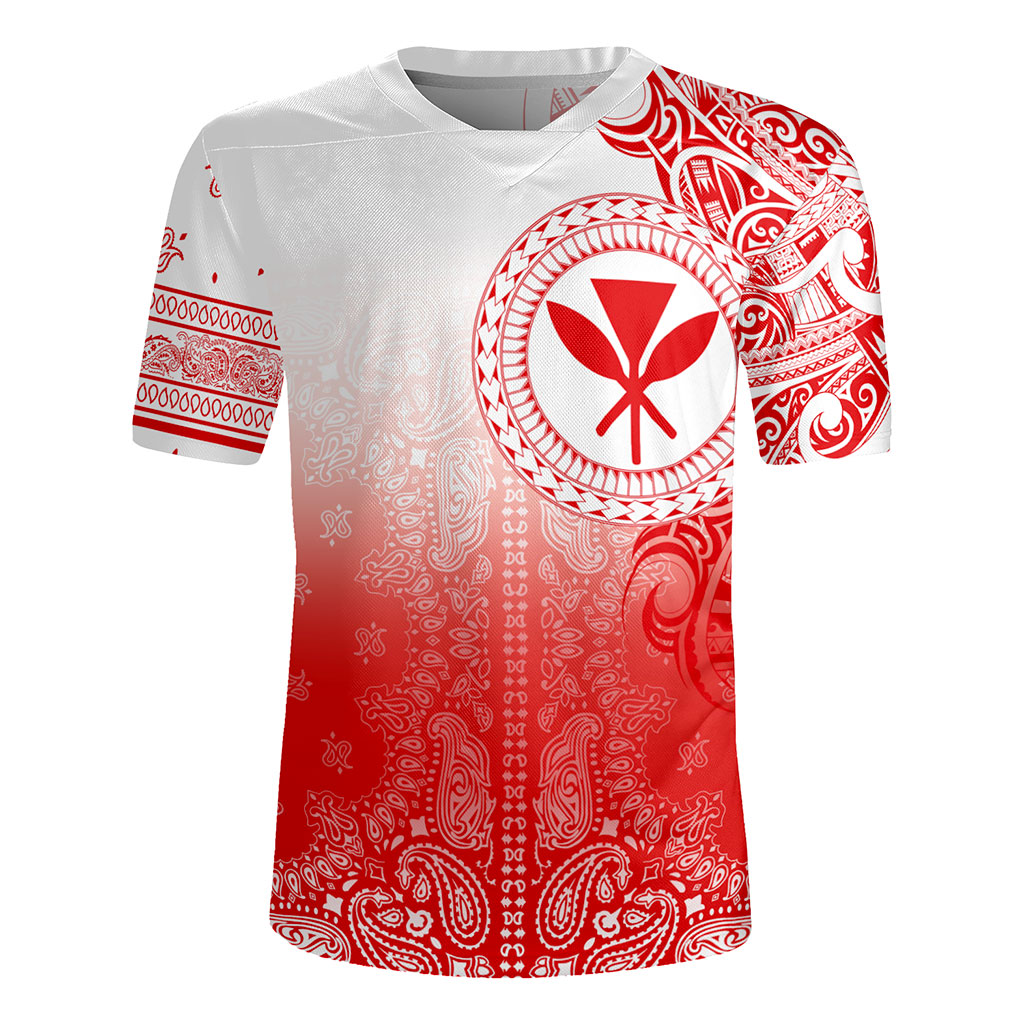Hawaii Rugby Jersey Custom Kanaka Paisley Style