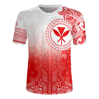 Hawaii Rugby Jersey Custom Kanaka Paisley Style