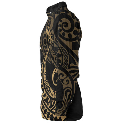 Hawaii Long Sleeve Shirt Kanaka Kakau Style Ver.1