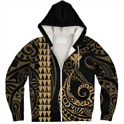 Hawaii Sherpa Hoodie Kanaka Kakau Style Ver.1