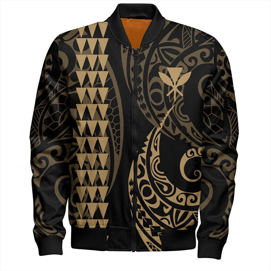 Hawaii Bomber Jacket Kanaka Kakau Style Ver.1