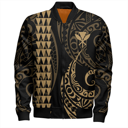 Hawaii Bomber Jacket Kanaka Kakau Style Ver.1