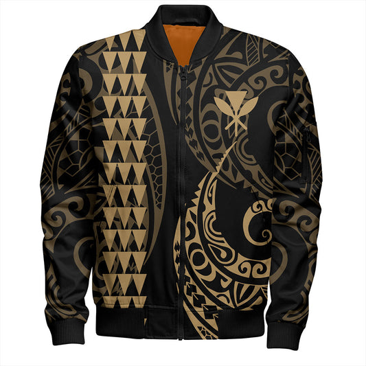 Hawaii Bomber Jacket Kanaka Kakau Style Ver.1
