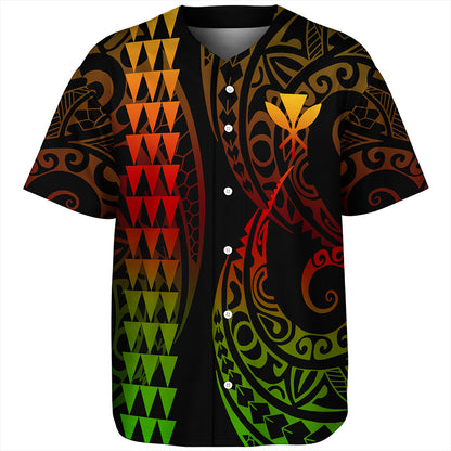 Hawaii Baseball Shirt Kanaka Kakau Style