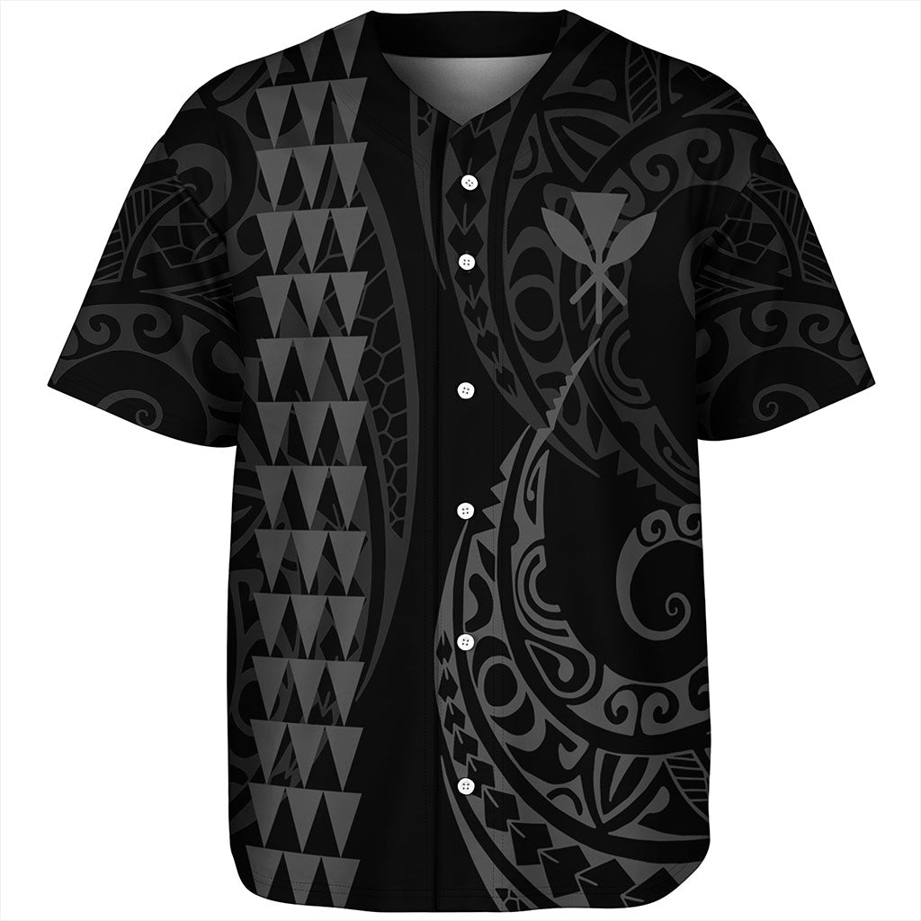 Hawaii Baseball Shirt Kanaka Kakau Style
