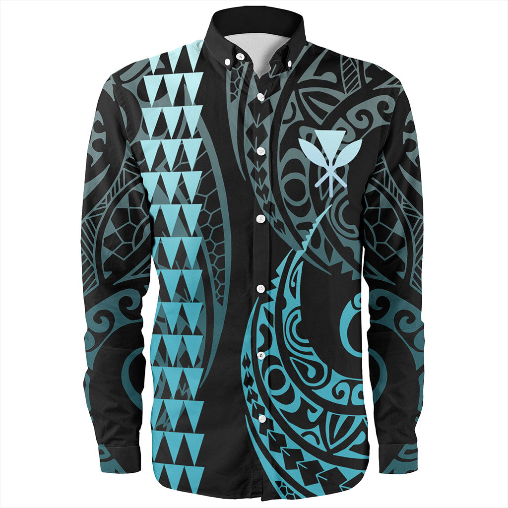 Hawaii Long Sleeve Shirt Kanaka Kakau Style Ver.1