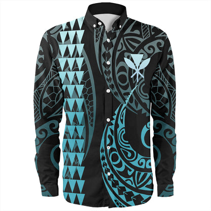 Hawaii Long Sleeve Shirt Kanaka Kakau Style Ver.1