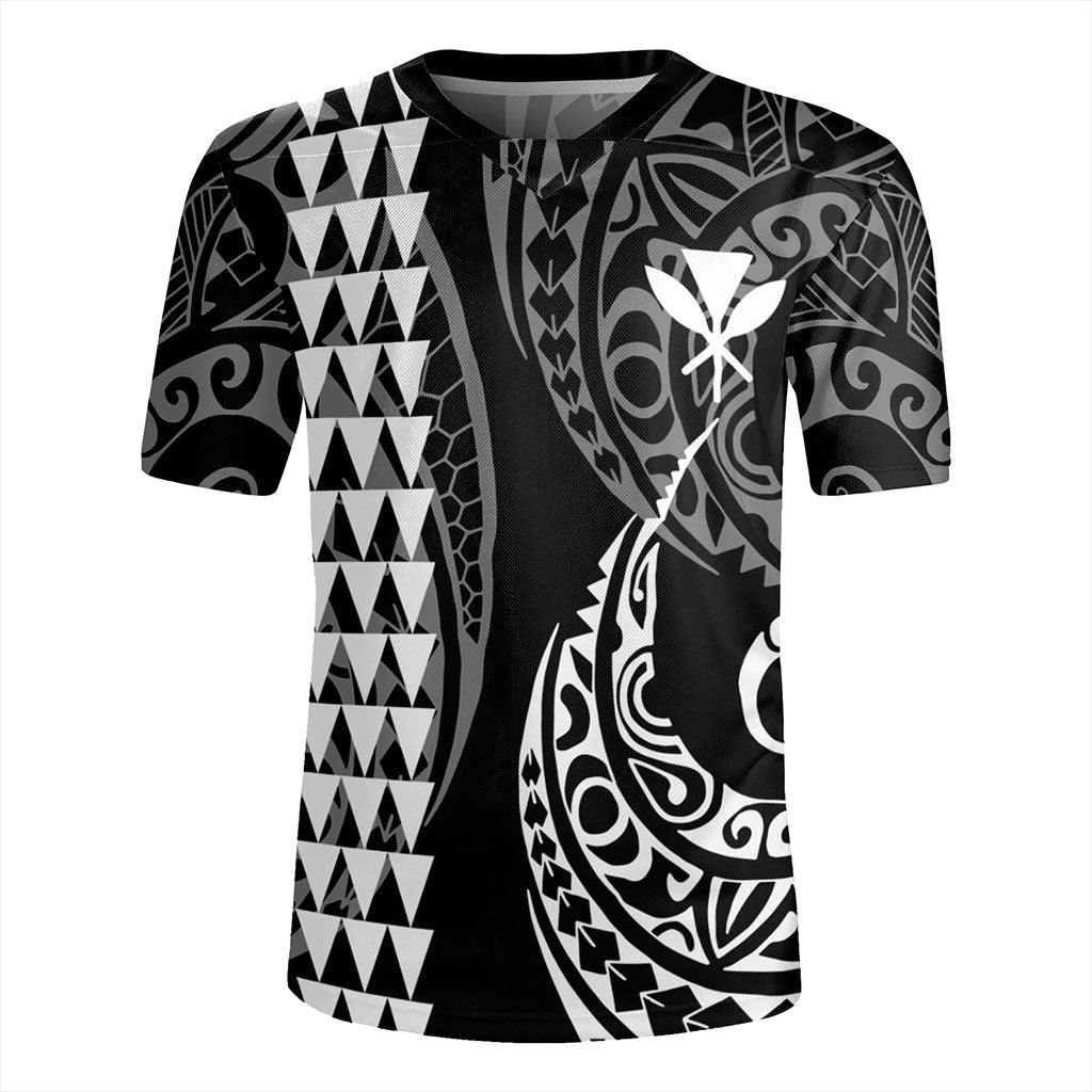 Hawaii Rugby Jersey Kanaka Kakau Style Ver.1