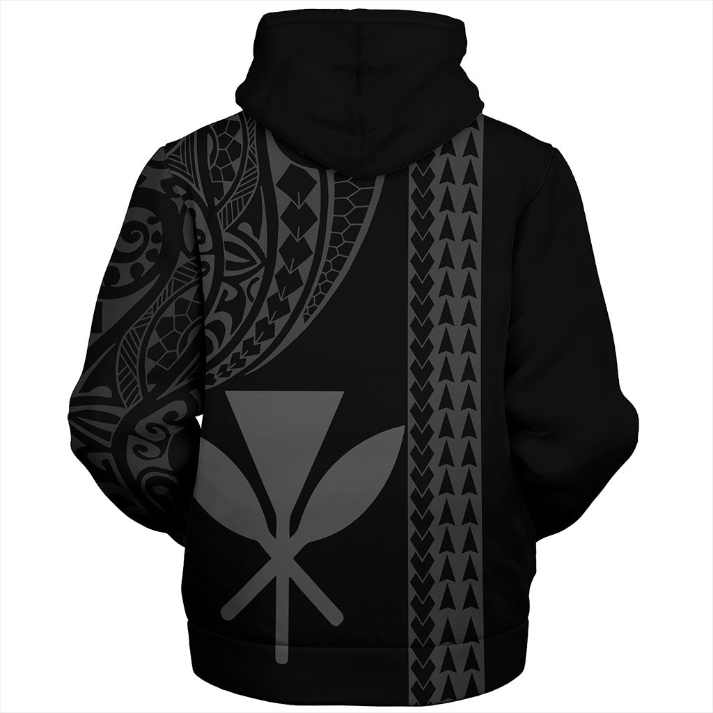 Hawaii Sherpa Hoodie Kanaka Maoli Polynesian Tribal Simple Style