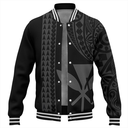 Hawaii Baseball Jacket Kanaka Maoli Polynesian Tribal Simple Style