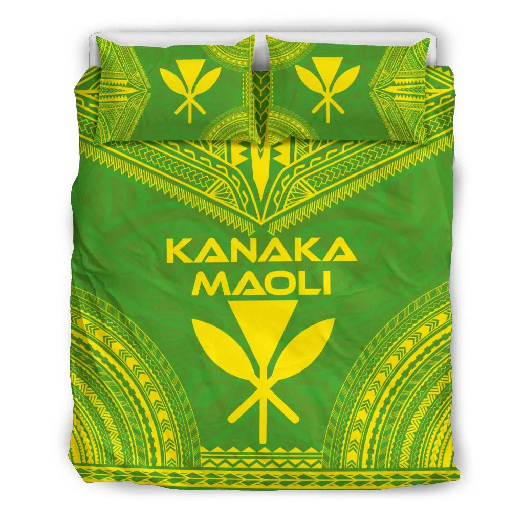 Kanaka Maoli Flag Polynesian Chief Duvet Cover Set