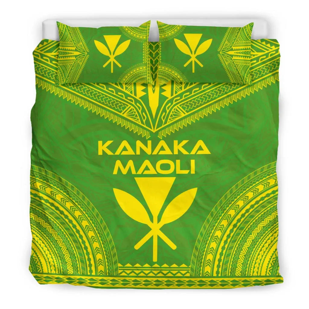 Kanaka Maoli Flag Polynesian Chief Duvet Cover Set