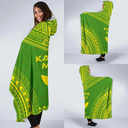 Kanaka Maoli Flag Polynesian Chief Hooded Blanket