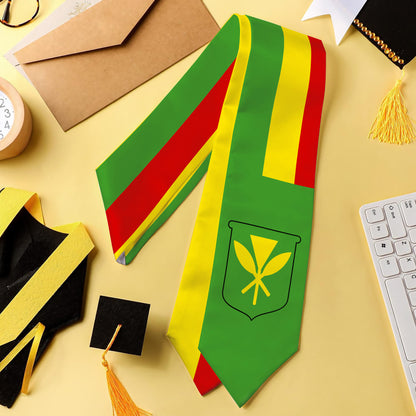 Hawaii Graduation Stole Kanaka Maoli Flag