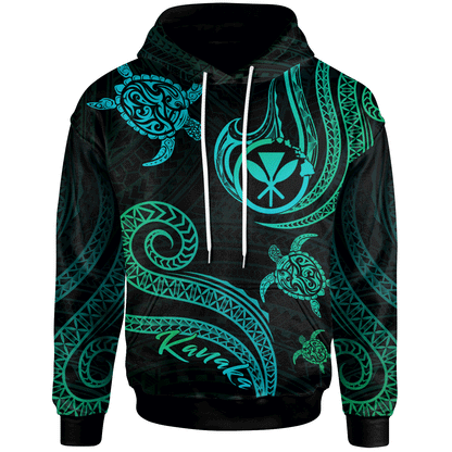 Hawaii Kanaka Maoli Hoodie - Polynesian Turtle With Pattern