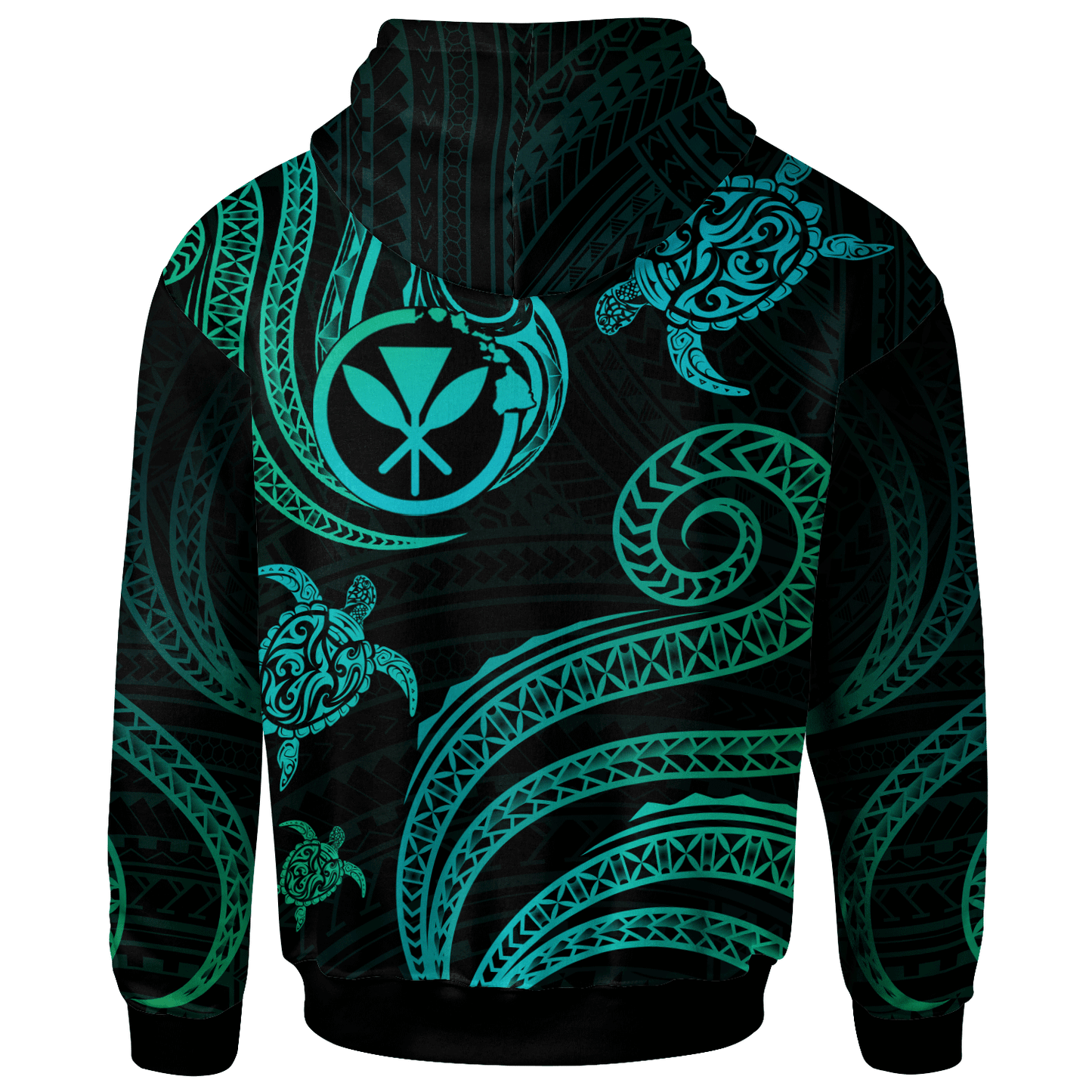 Hawaii Kanaka Maoli Hoodie - Polynesian Turtle With Pattern