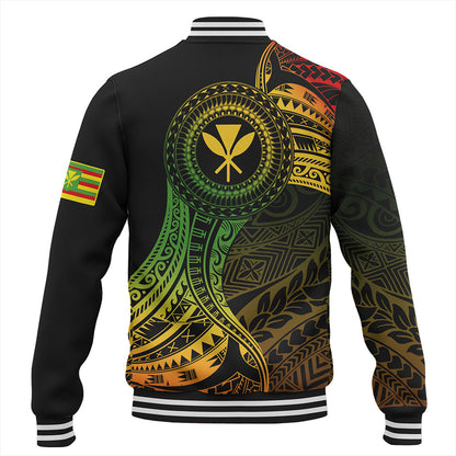 Hawaii Baseball Jacket Kanaka Maoli Round Polynesian Tribal Reggae