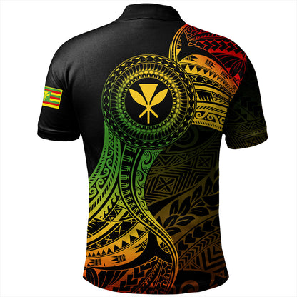 Hawaii Polo Shirt Kanaka Maoli Round Polynesian Tribal Reggae