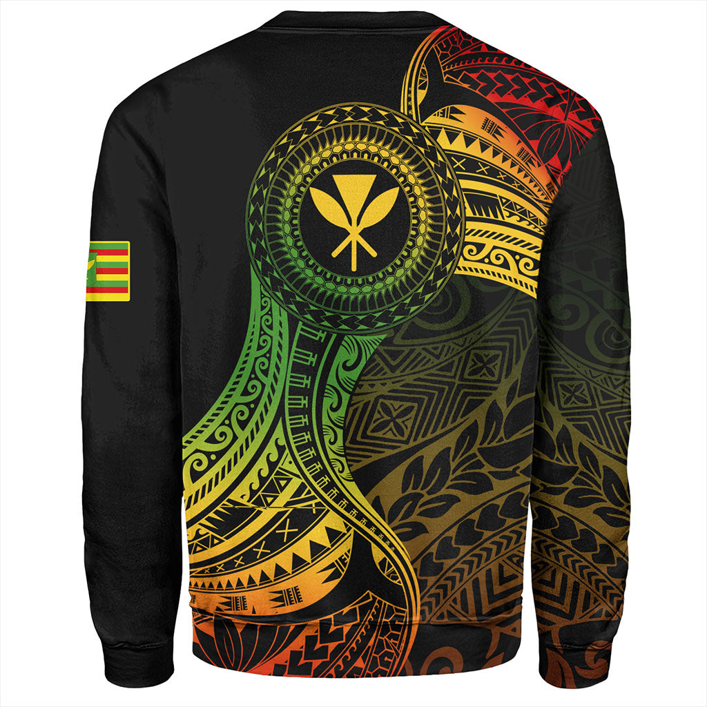 Hawaii Sweatshirt Kanaka Maoli Round Polynesian Tribal Reggae