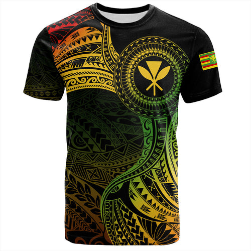 Hawaii T-Shirt Kanaka Maoli Round Polynesian Tribal Reggae