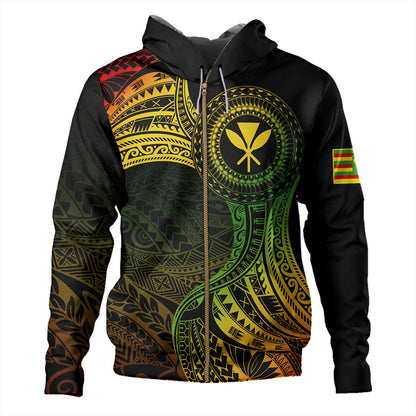 Hawaii Hoodie Kanaka Maoli Round Polynesian Tribal Reggae