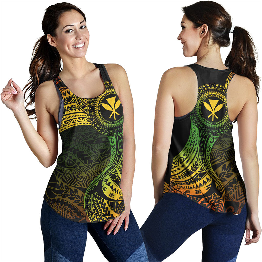 Hawaii Women Tank Kanaka Maoli Round Polynesian Tribal Reggae
