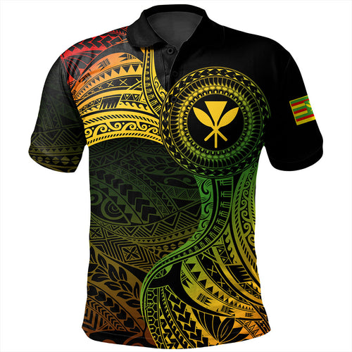 Hawaii Polo Shirt Kanaka Maoli Round Polynesian Tribal Reggae