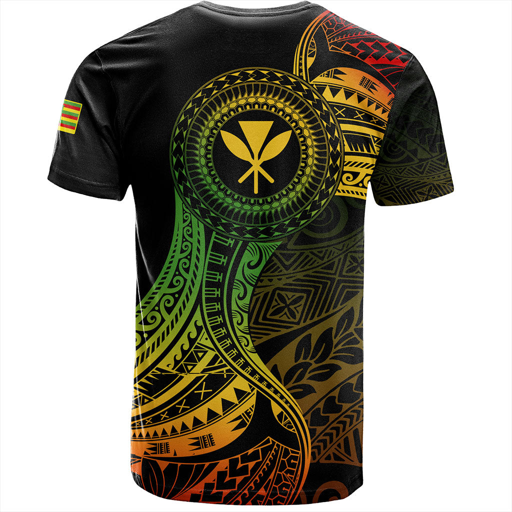 Hawaii T-Shirt Kanaka Maoli Round Polynesian Tribal Reggae