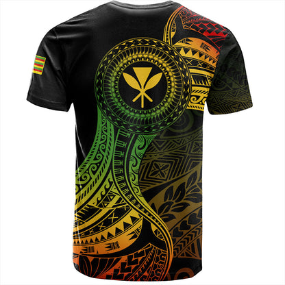 Hawaii T-Shirt Kanaka Maoli Round Polynesian Tribal Reggae