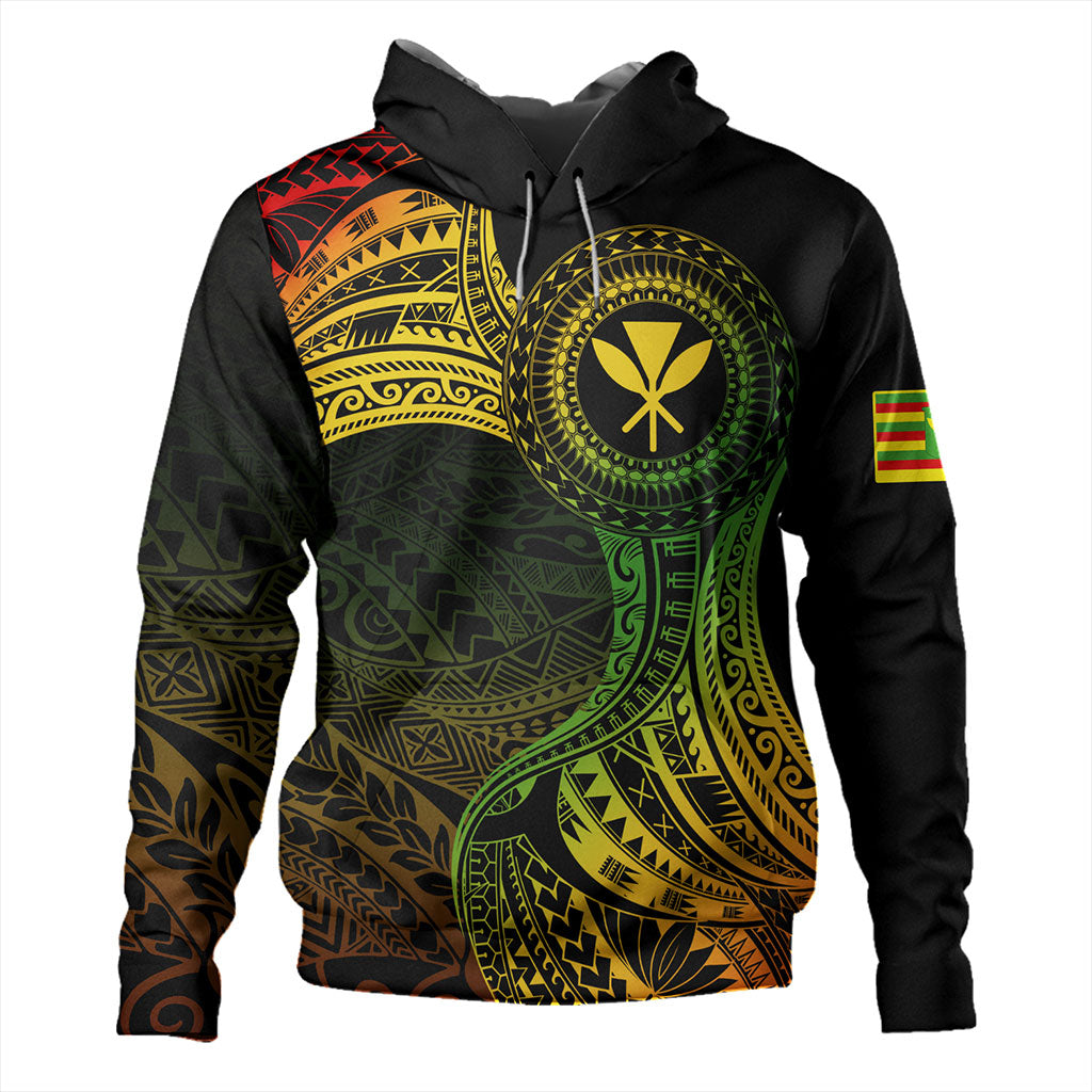 Hawaii Hoodie Kanaka Maoli Round Polynesian Tribal Reggae