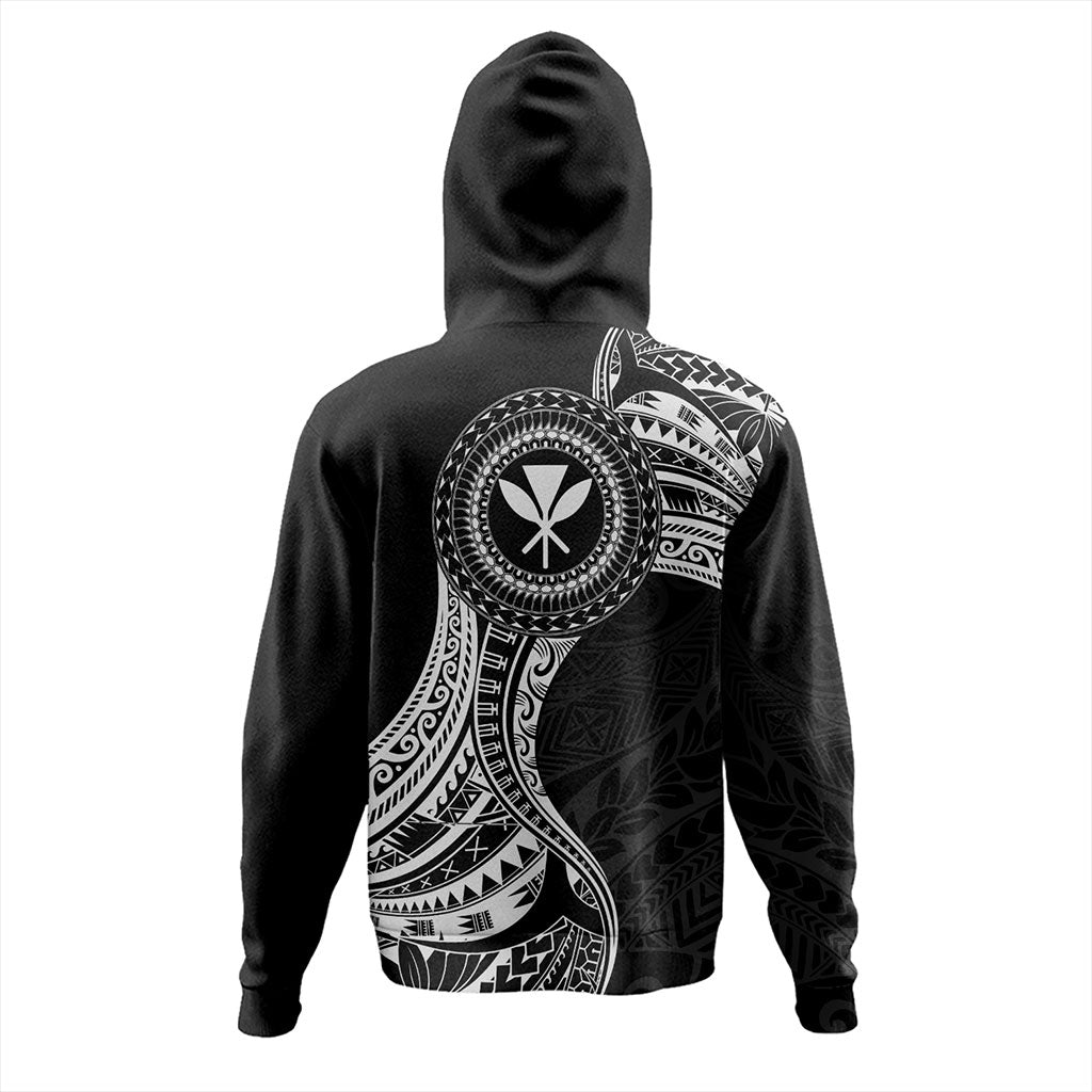 Hawaii Hoodie Kanaka Maoli Round Polynesian Tribal White