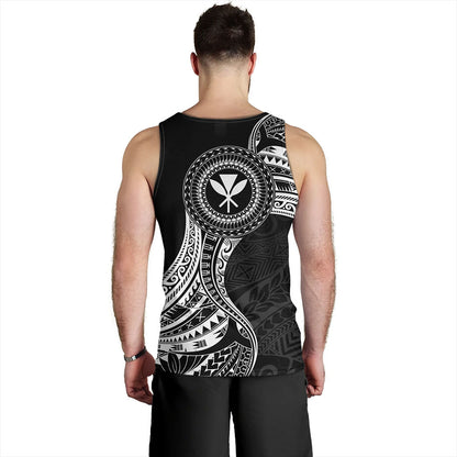 Hawaii Tank Top Kanaka Maoli Round Polynesian Tribal White