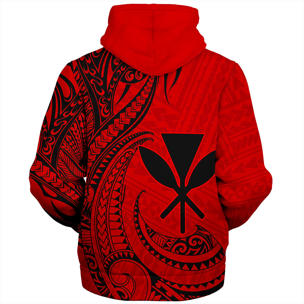Hawaii Sherpa Hoodie Kanaka Tribal Polynesian Island