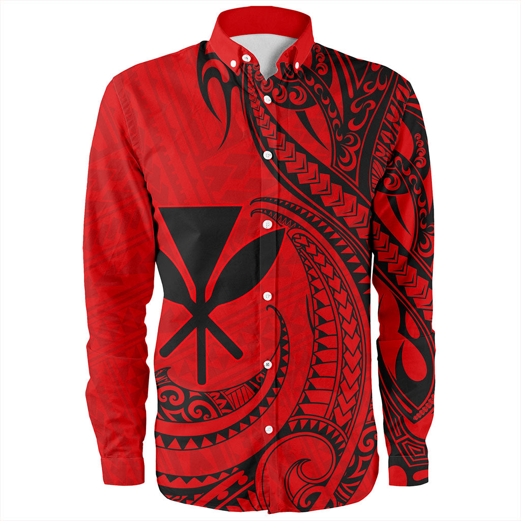 Hawaii Long Sleeve Shirt Kanaka Tribal Polynesian Island