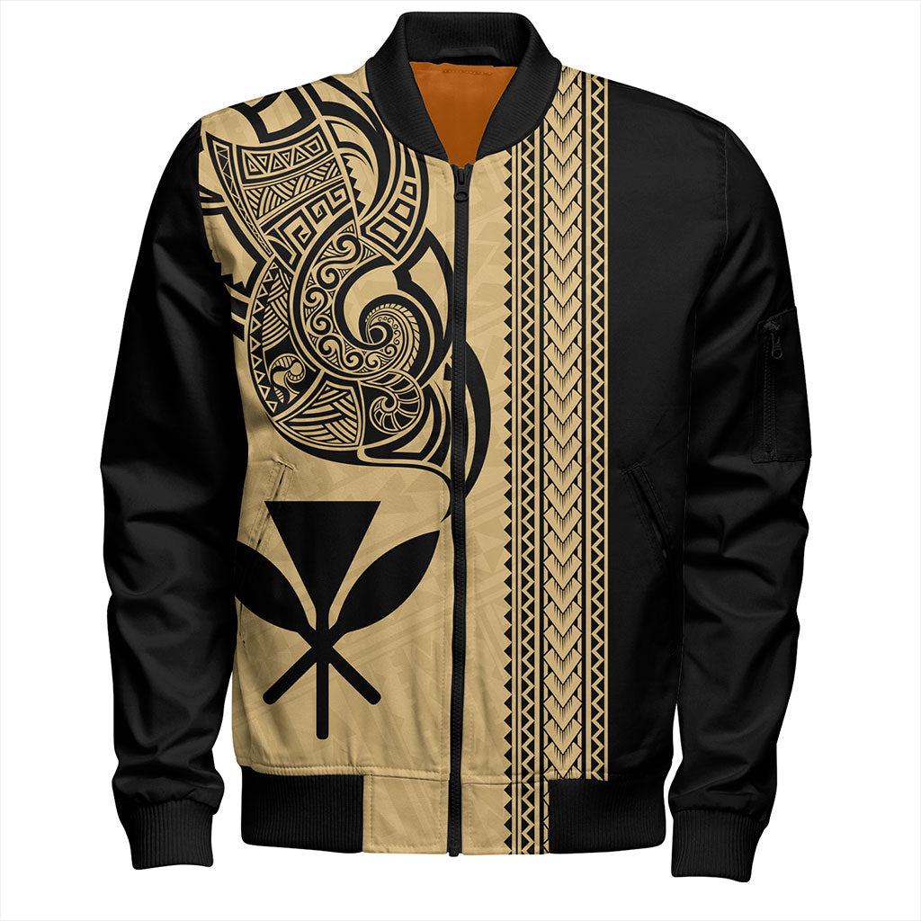 Hawaii Bomber Jacket Kanaka Polynesia Tribal Tattoo