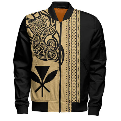 Hawaii Bomber Jacket Kanaka Polynesia Tribal Tattoo