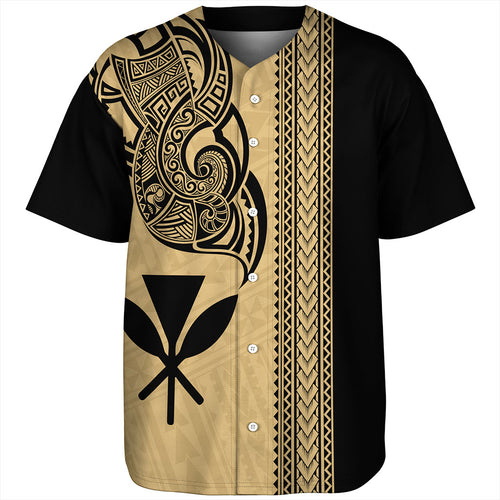 Hawaii Baseball Shirt Kanaka Polynesia Tribal Tattoo
