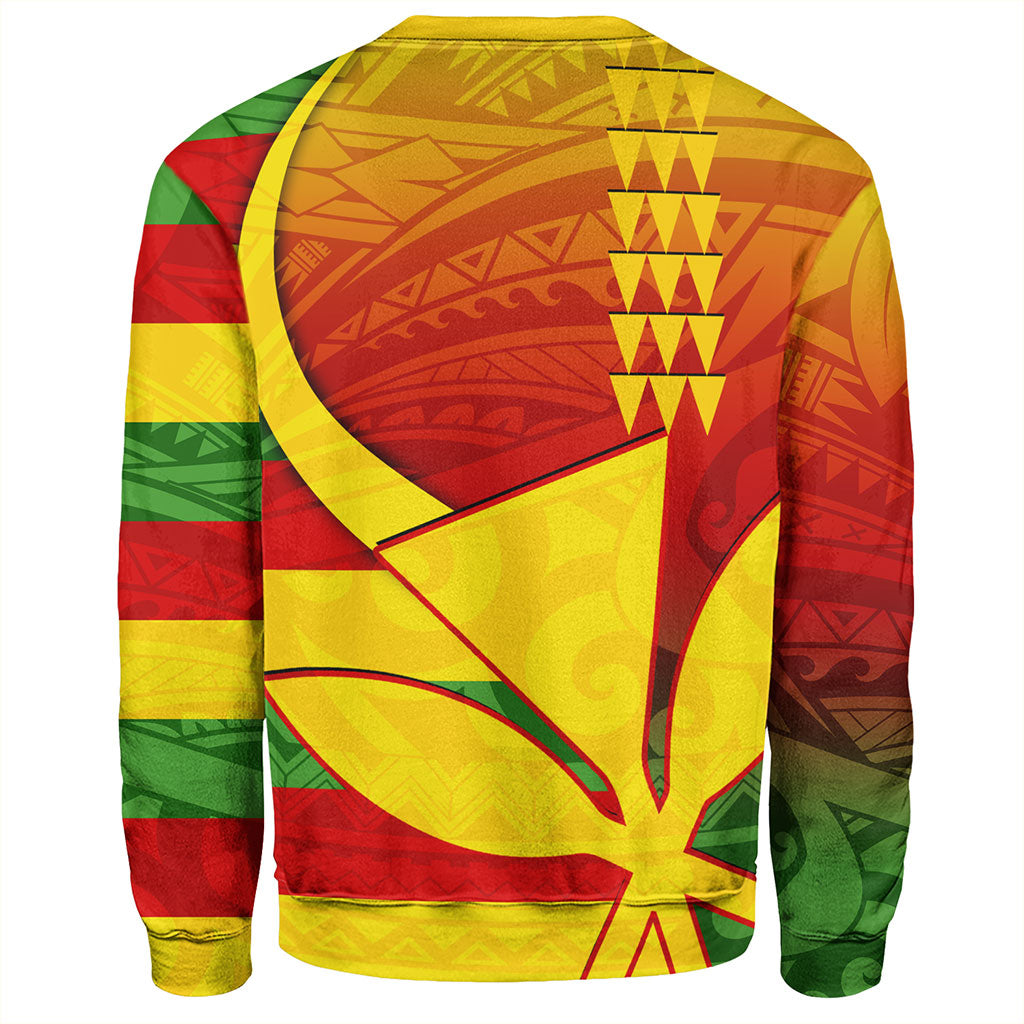 Hawaii Sweatshirt Kanaka Flag Tribal Polynesian