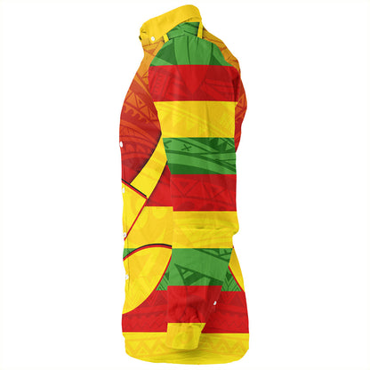 Hawaii Long Sleeve Shirt Kanaka Flag Tribal Polynesian