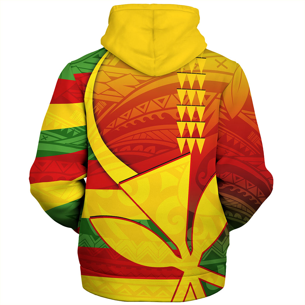 Hawaii Sherpa Hoodie Kanaka Flag Tribal Polynesian
