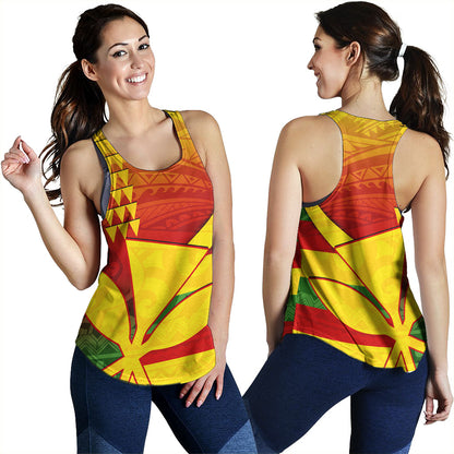 Hawaii Women Tank Kanaka Flag Tribal Polynesian