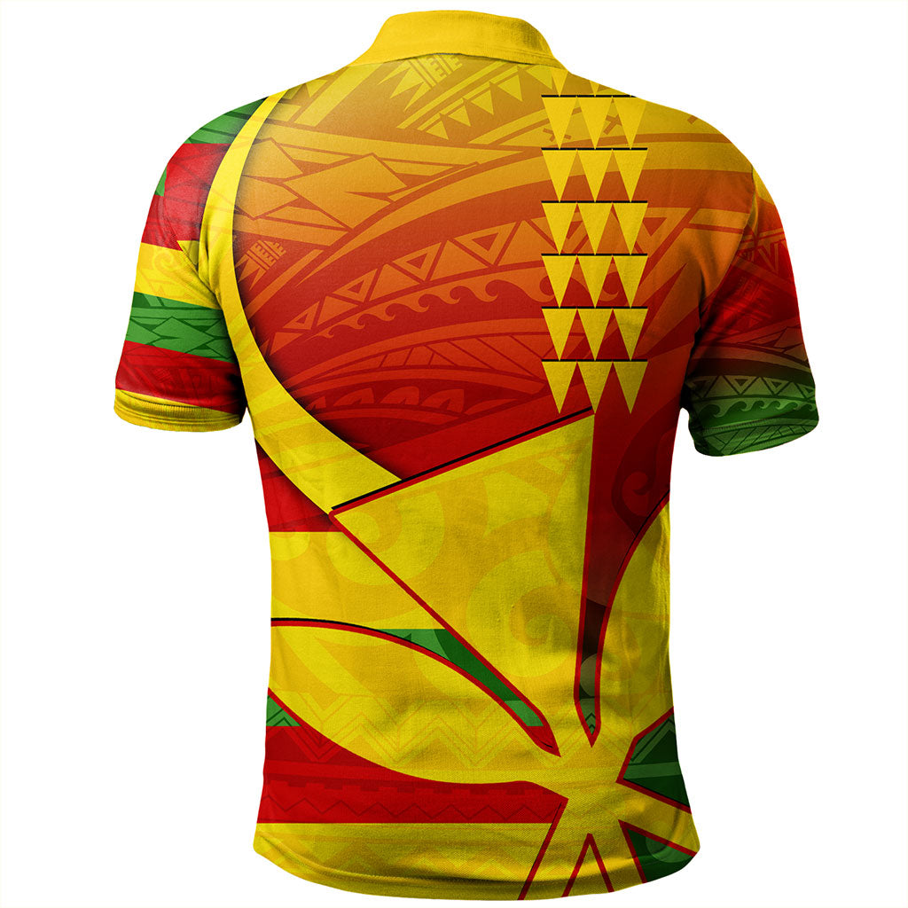 Hawaii Polo Shirt Kanaka Flag Tribal Polynesian