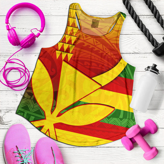 Hawaii Women Tank Kanaka Flag Tribal Polynesian