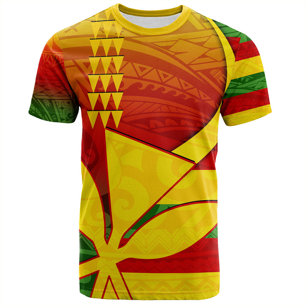 Hawaii T-Shirt Kanaka Flag Tribal Polynesian