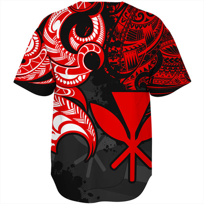 Hawaii Baseball Shirt Kanaka Polynesian Tribal Print Pattern