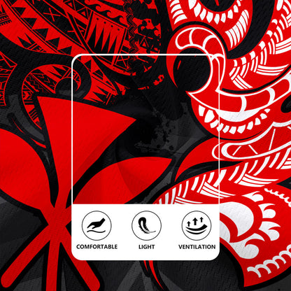 Hawaii Rugby Jersey Kanaka Polynesian Tribal Print Pattern