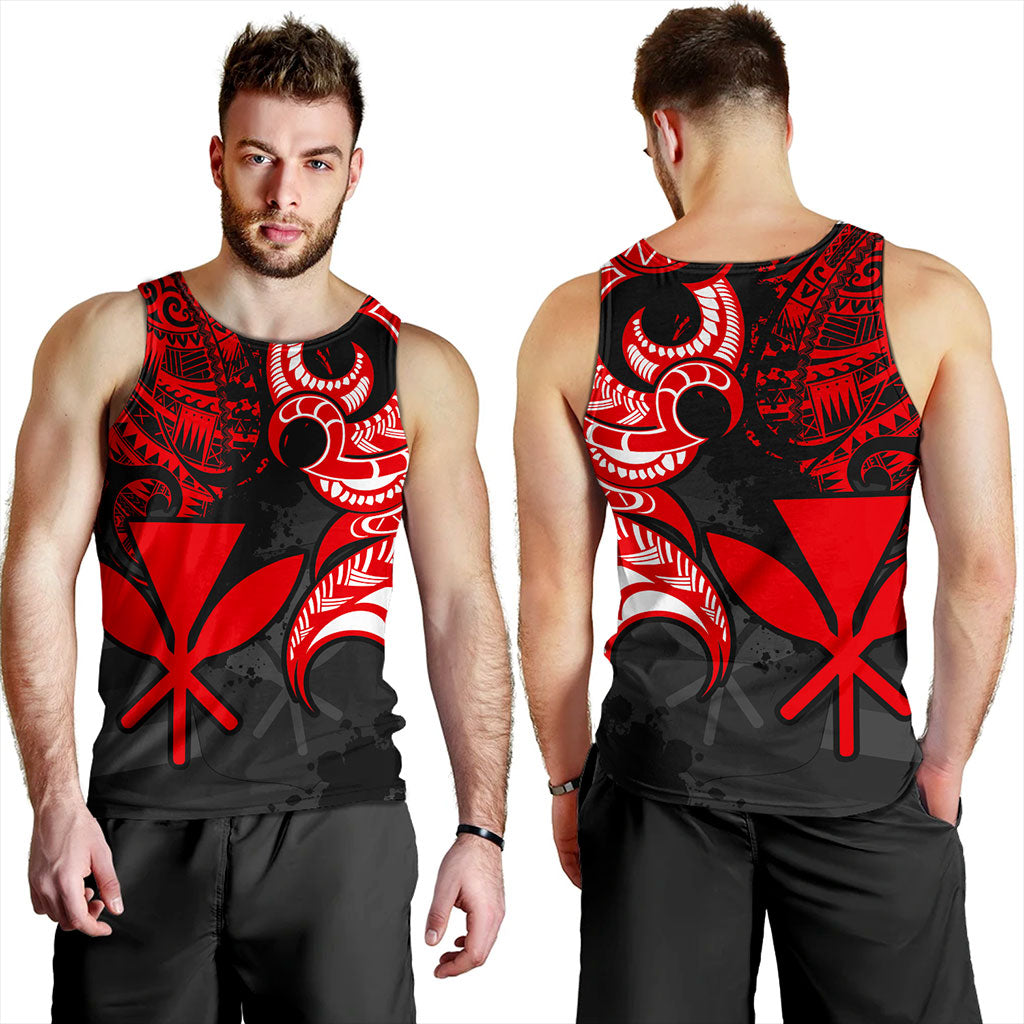 Hawaii Tank Top Kanaka Polynesian Tribal Print Pattern