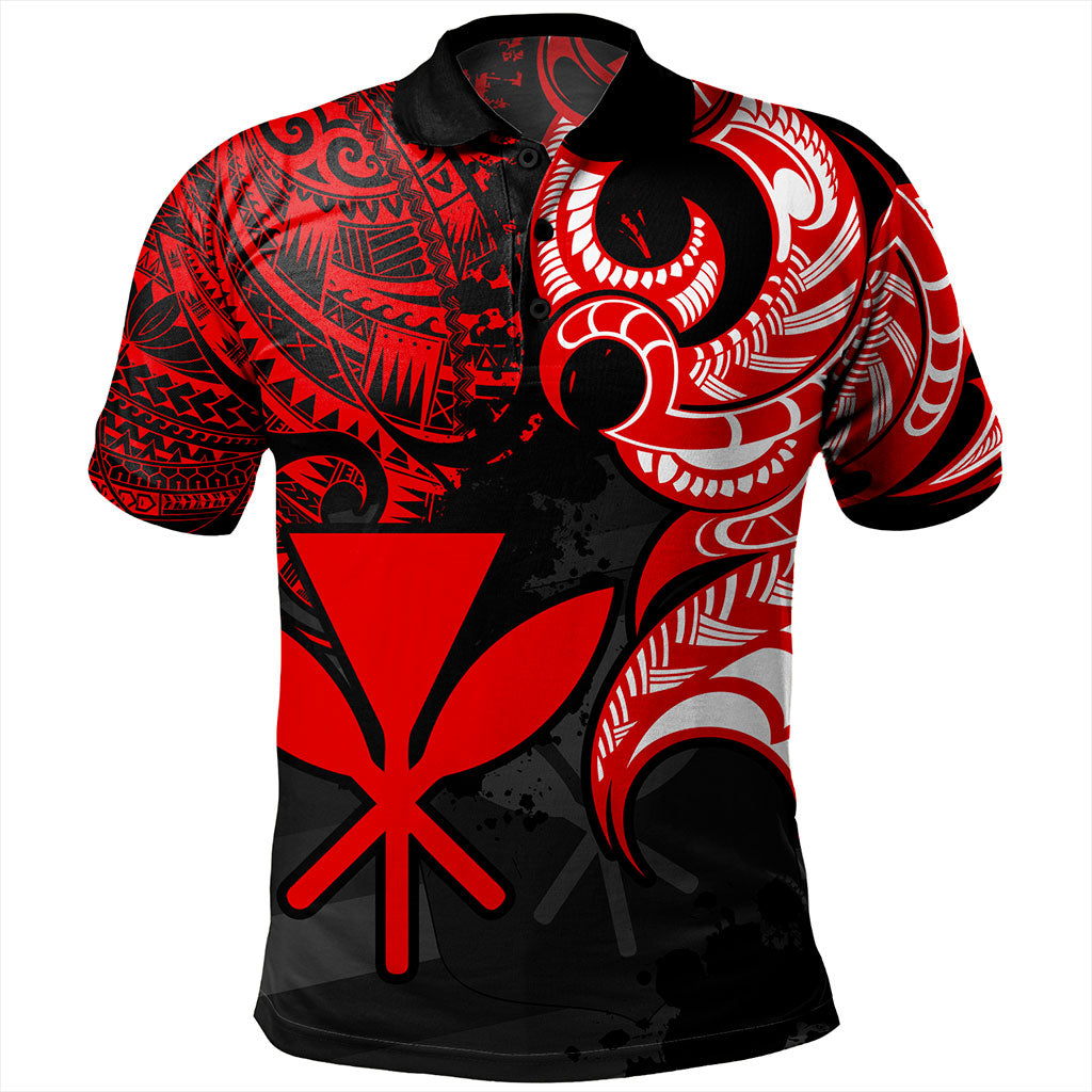 Hawaii Polo Shirt Kanaka Polynesian Tribal Print Pattern