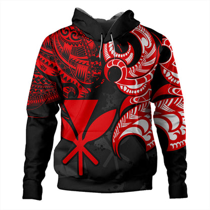 Hawaii Hoodie Kanaka Polynesian Tribal Print Pattern