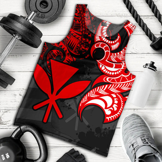 Hawaii Tank Top Kanaka Polynesian Tribal Print Pattern